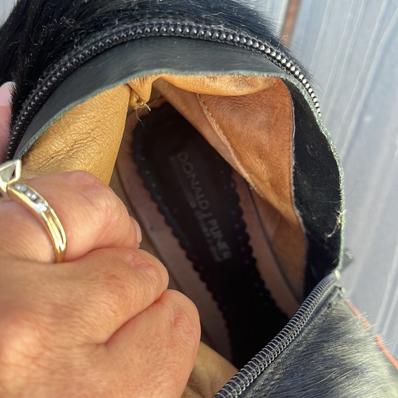 Donald Pliner Western Red Snakeskin Cowboy Boots fur - Picture 9 of 9